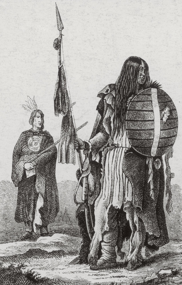 Assiniboine Indians Poster Print showcasing Native American culture