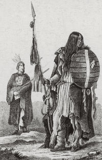Assiniboine Indians Poster Print showcasing Native American culture