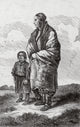 Dakota Woman and Assiniboine Girl Poster Print showcasing Native American culture