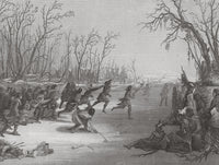 Dakota Sioux Playing Ball Game Poster Print showcasing Native American culture.