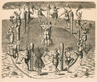 Native American Dance 16th Century Poster Print showcasing cultural heritage