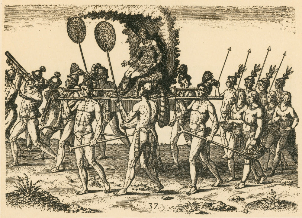 Native American Wedding Ceremony 16th Century Poster Print