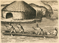 Native Americans Transporting Crops 16th Century Poster Print