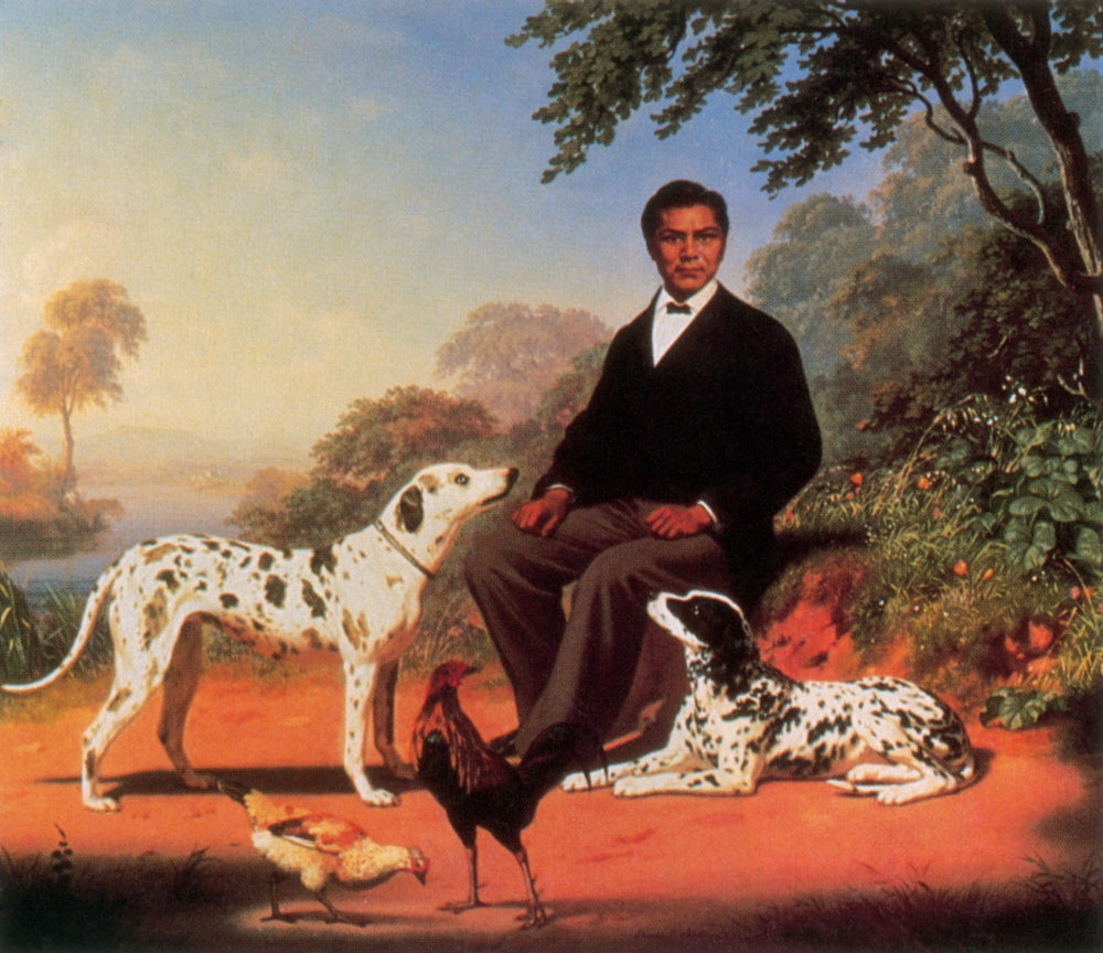 Portrait of a Native American Man from 1867, Poster Print