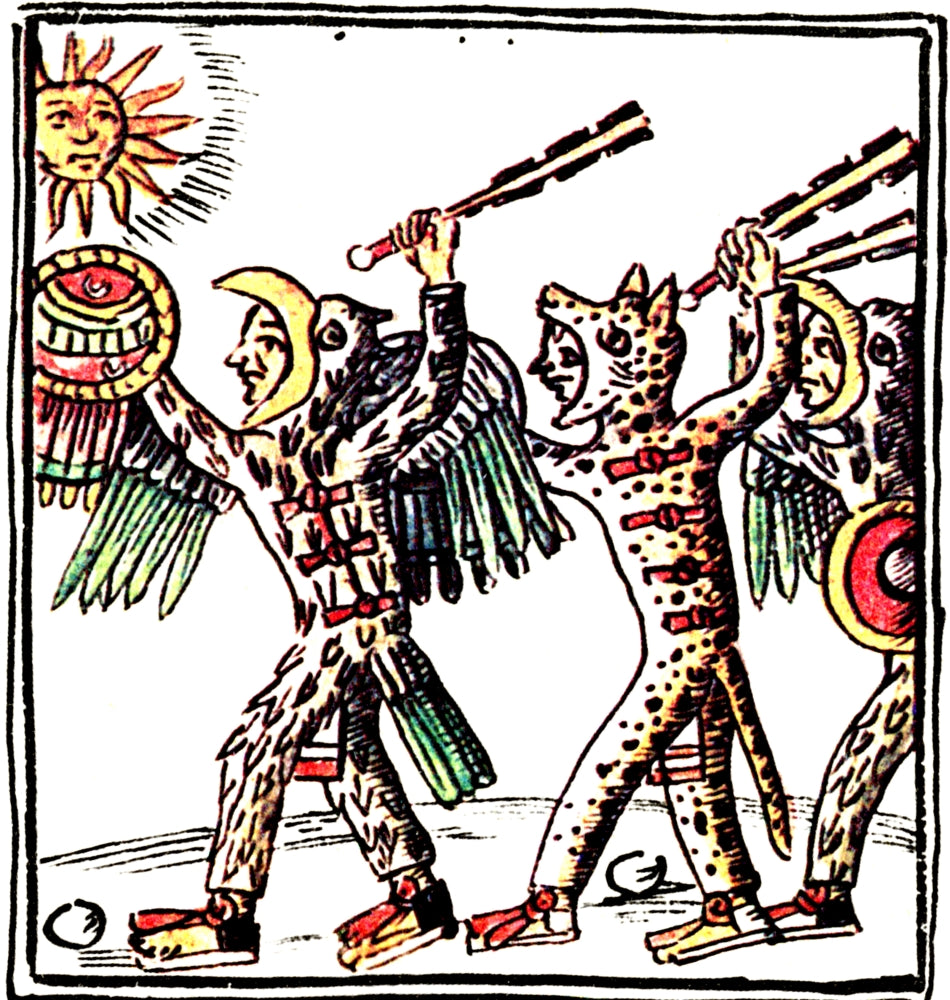 Aztec Warriors Codex Florentine 16th Century Poster Print