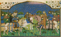 Charlemagne Saved by Roland Who Defeats Helmont poster print featuring heroic scene.