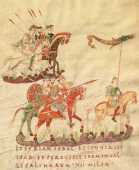 Frankish Knights, 9th Century Poster Print on premium heavy stock paper.