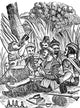 Bartholmew Roberts and Crew Drinking Rum 18th Century Poster Print