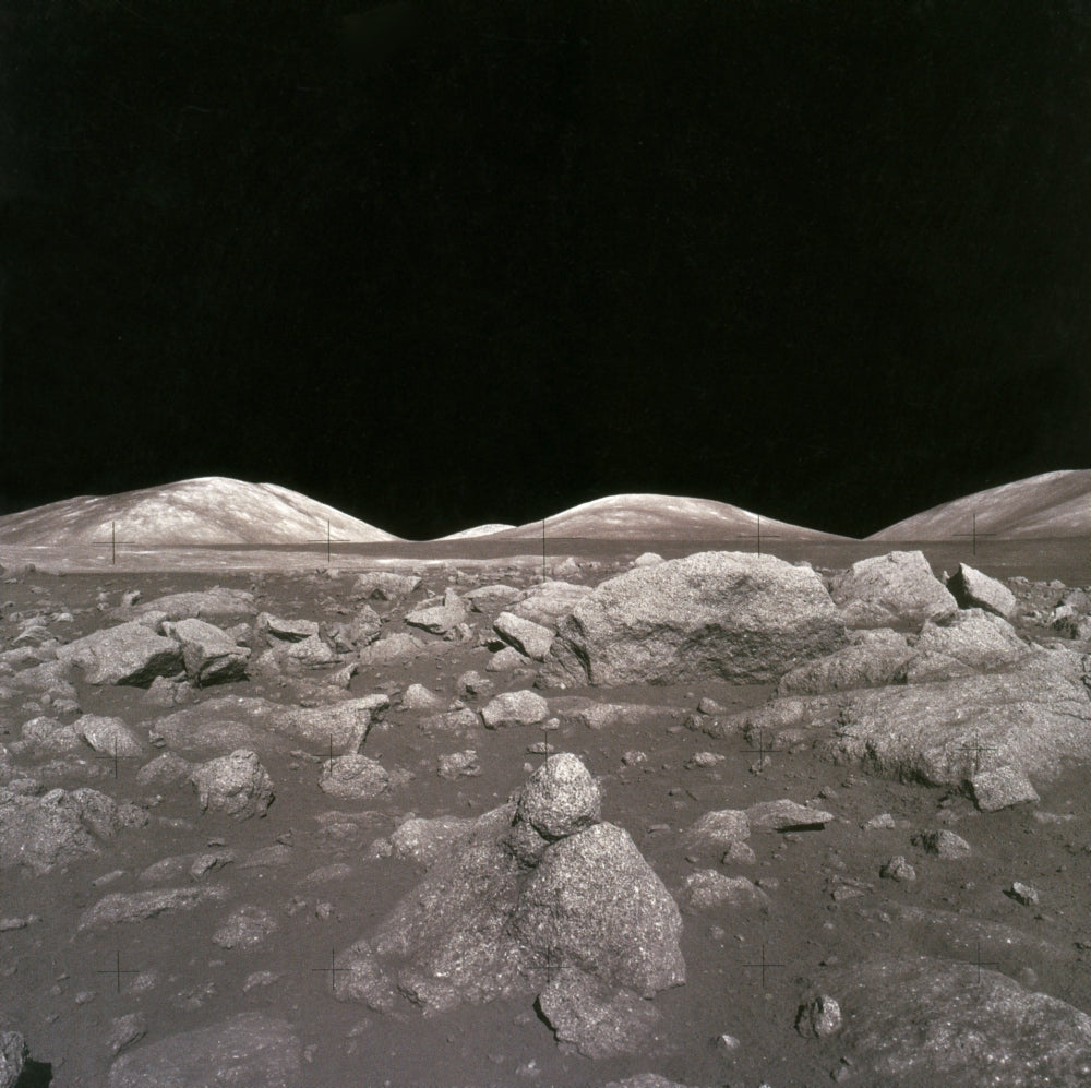 Camelot Crater on the Moon poster print from Apollo 17 mission