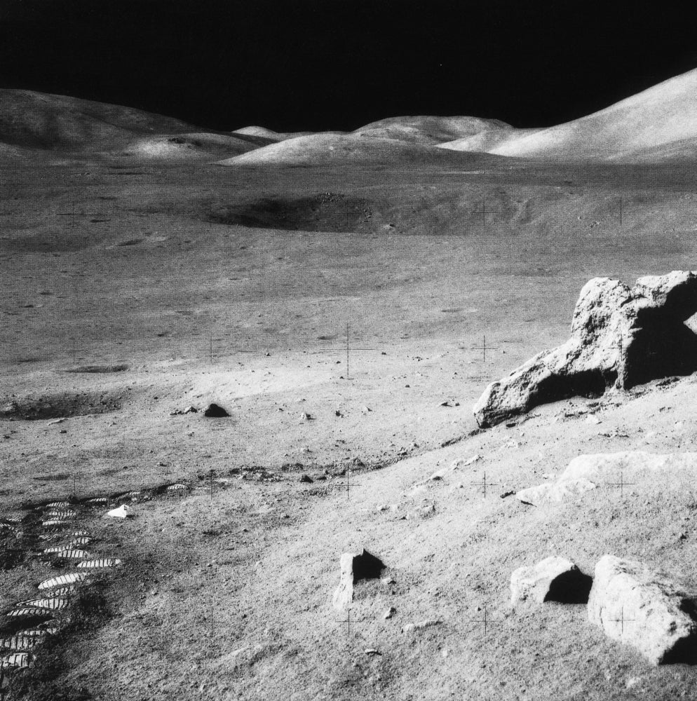 Lunar Landscape Poster Print featuring Apollo 17 Mission artwork.
