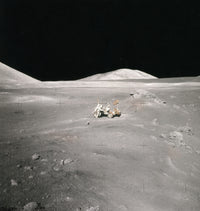 Lunar Rover and Harrison Schmitt Apollo 17 Poster Print