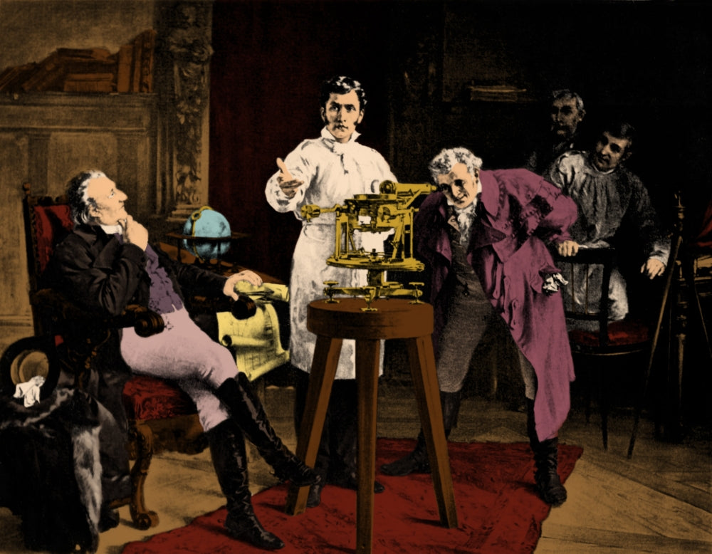 Fraunhofer's Spectroscope Educational Poster Print showcasing the science of light and optics.
