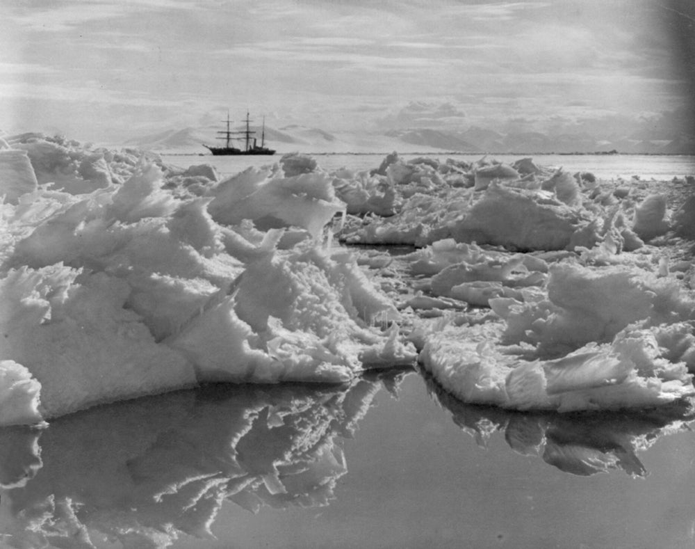 Terra Nova Exploration Ship Poster Print showcasing Robert Falcon Scott's exploration vessel