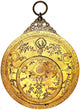 Astrolabe Poster Print featuring an intricate design of an astronomical instrument.