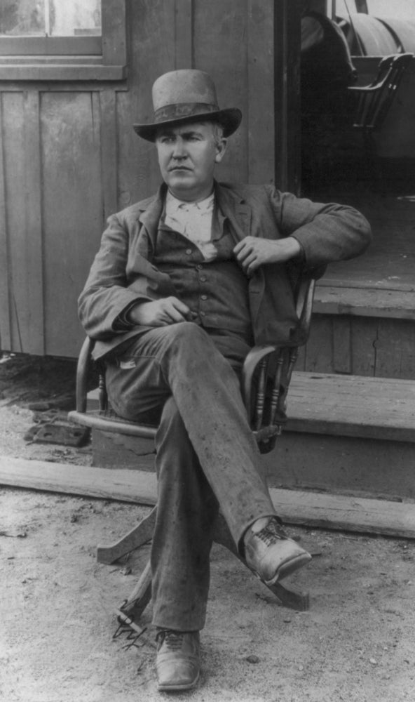 Thomas Edison Poster Print showcasing innovation and invention.