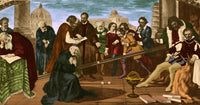 Galileo's Gravity Experiment Poster Print showcasing scientific history.