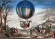 First Manned Hydrogen Balloon Flight, 1783 Poster Print showcasing the historic moment of aviation.