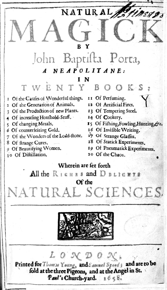 Della Porta's Natural Magick Poster Print (1658) showcasing enchanting art.