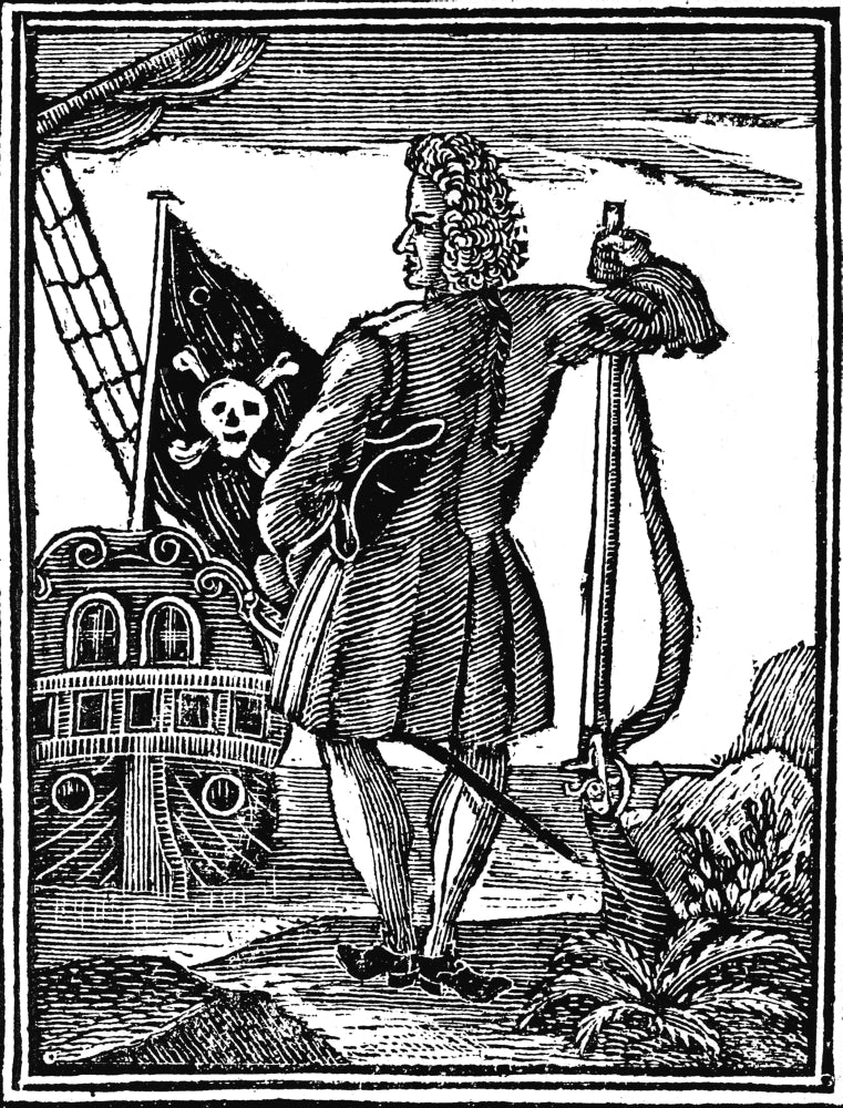 Stede Bonnet English Pirate Poster Print showcasing a historical pirate theme.