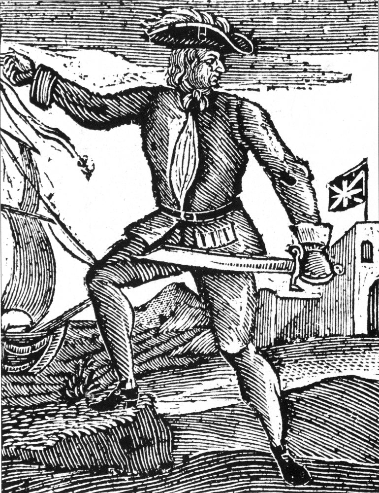 Howell Davis Welsh Pirate Poster Print showcasing pirate lore.