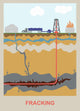 Fracking Poster Print by Gwen Shockey showcasing energy and environmental science.