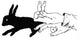 Shadowgraphy Rabbit Poster Print showcasing the art of shadow images.