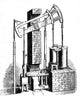 Hornblower's Compound Engine 1781 Poster Print showcasing historical steam engine design.