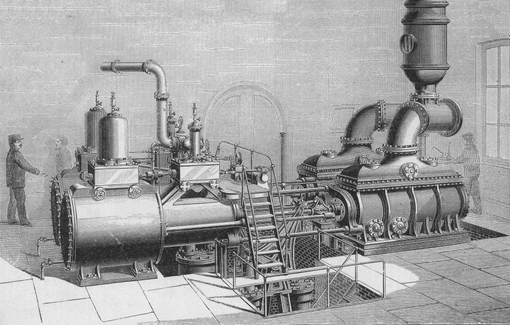Worthington Duplex Pumping Engine 1891 Poster Print by Science Source