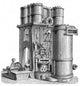 Compound Steam Engine Poster Print showcasing intricate engineering design.