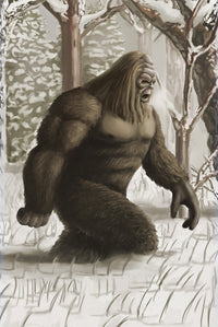 Bigfoot poster print by Spencer Sutton featuring a mysterious creature design.