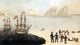Ross Expedition Encounters Eskimos, 1818 Poster Print showcasing historical exploration.