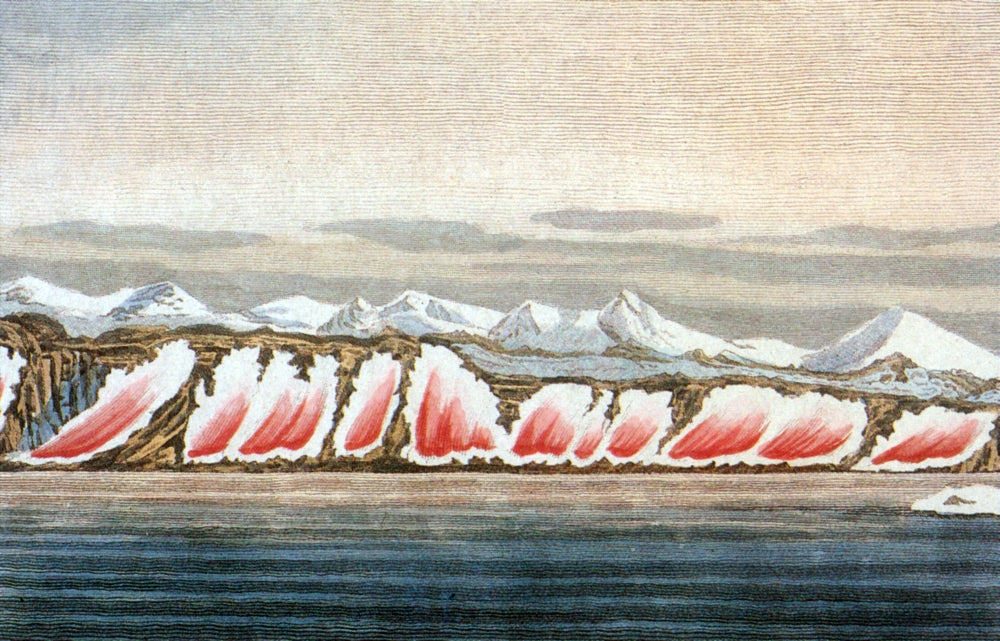 Phenomenon of Pink Arctic Ice Poster Print showcasing vibrant colors and natural beauty.