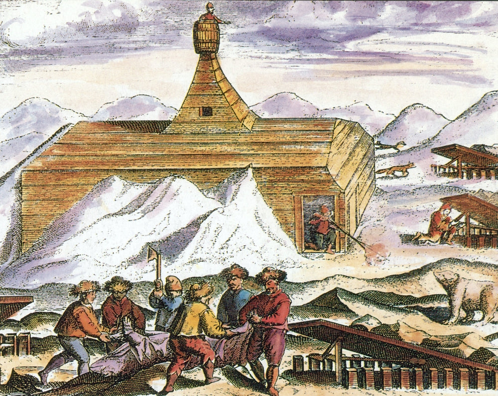 Barents Expedition Wintering in Arctic, 1596 Poster Print