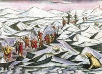 Barents Expedition Trapped in Arctic Ice Poster Print