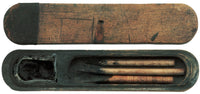 Ancient Greek Reed Pens and Case Poster Print showcasing ancient writing instruments.