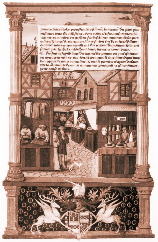 Pharmacy and Barber-Surgeon 15th Century Poster Print by Science Source