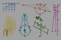 Early Physics Diagrams Poster Print showcasing essential scientific diagrams