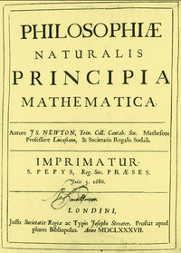Newton's 'Principia' 1687 Poster Print showcasing classic scientific illustration.