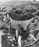 Jarlshof Prehistoric Archeological Site Poster Print showcasing ancient structures.