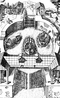 Hydraulic Lock 17th Century Poster Print showcasing classic engineering design.