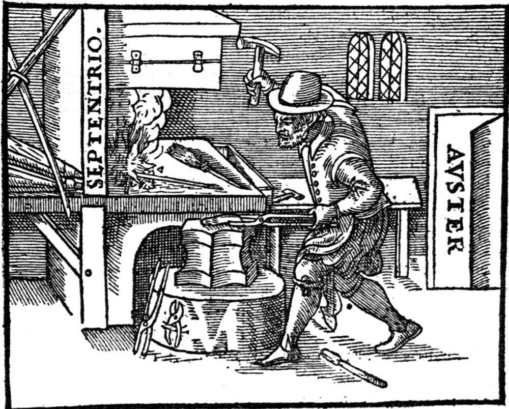 Blacksmith and Magnetic Forces 17th Century Poster Print