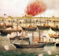 Battle of Fort Fisher 1865 Poster Print showcasing historical artwork.