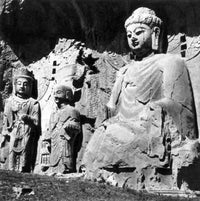 Vairocana Buddha Poster Print from Lung-Men Caves, showcasing serene artwork.