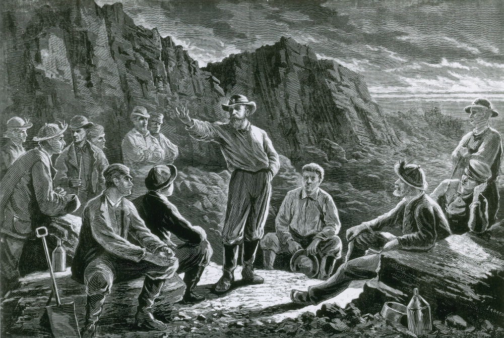Meeting of the Molly Maguire's 1874 Poster Print showcasing historical significance.