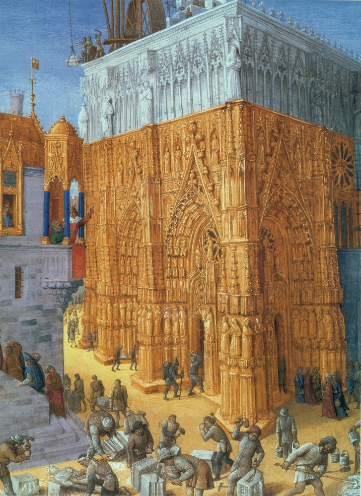 Building of the Temple of Jerusalem Poster Print showcasing architectural beauty.