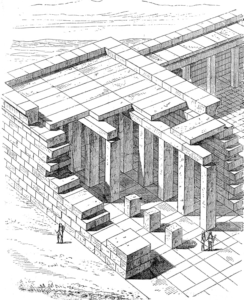 Post and Lintel Construction Poster Print showcasing architectural design principles.