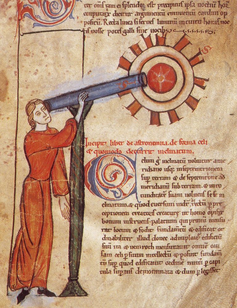 Astronomical Observation 14th Century Poster Print showcasing celestial maps