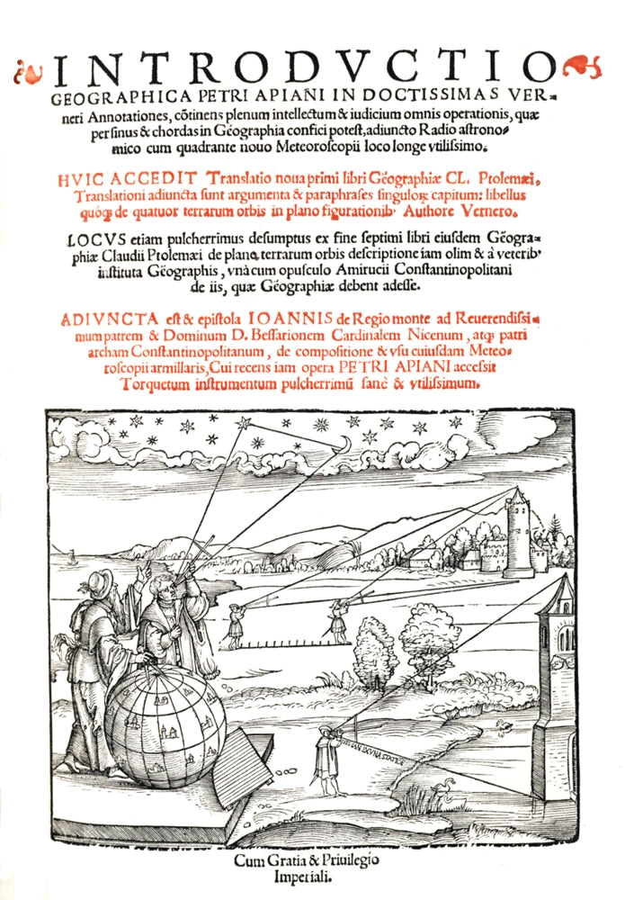 Introductio Geographica Frontispiece 1532 Poster Print by Science Source
