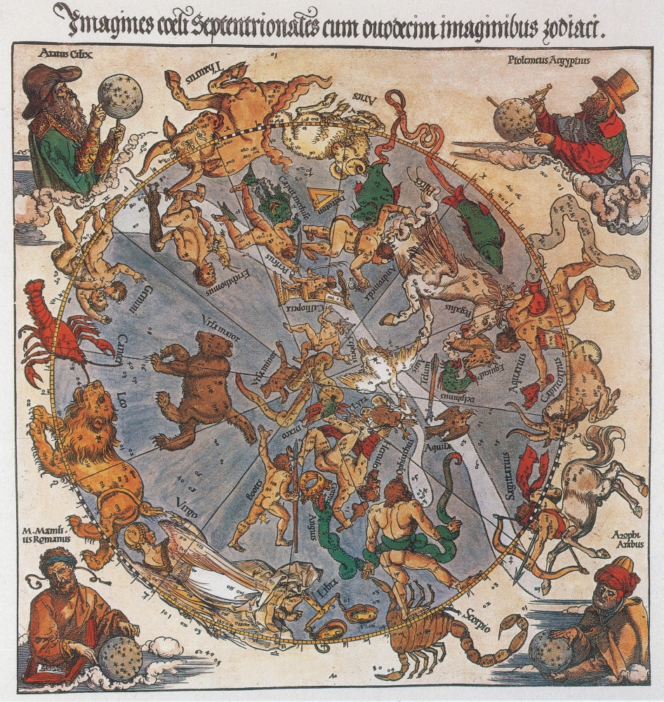 Dürer Star Map 1515 Poster Print showcasing celestial details