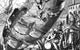 Detail from Atlas Coelestis 1660 Poster Print showcasing celestial maps.